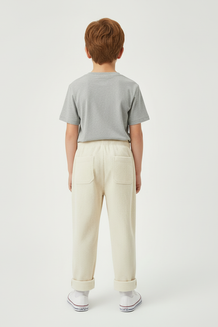 Pantalon Blanc A62e - Beige Cordé - vue 2