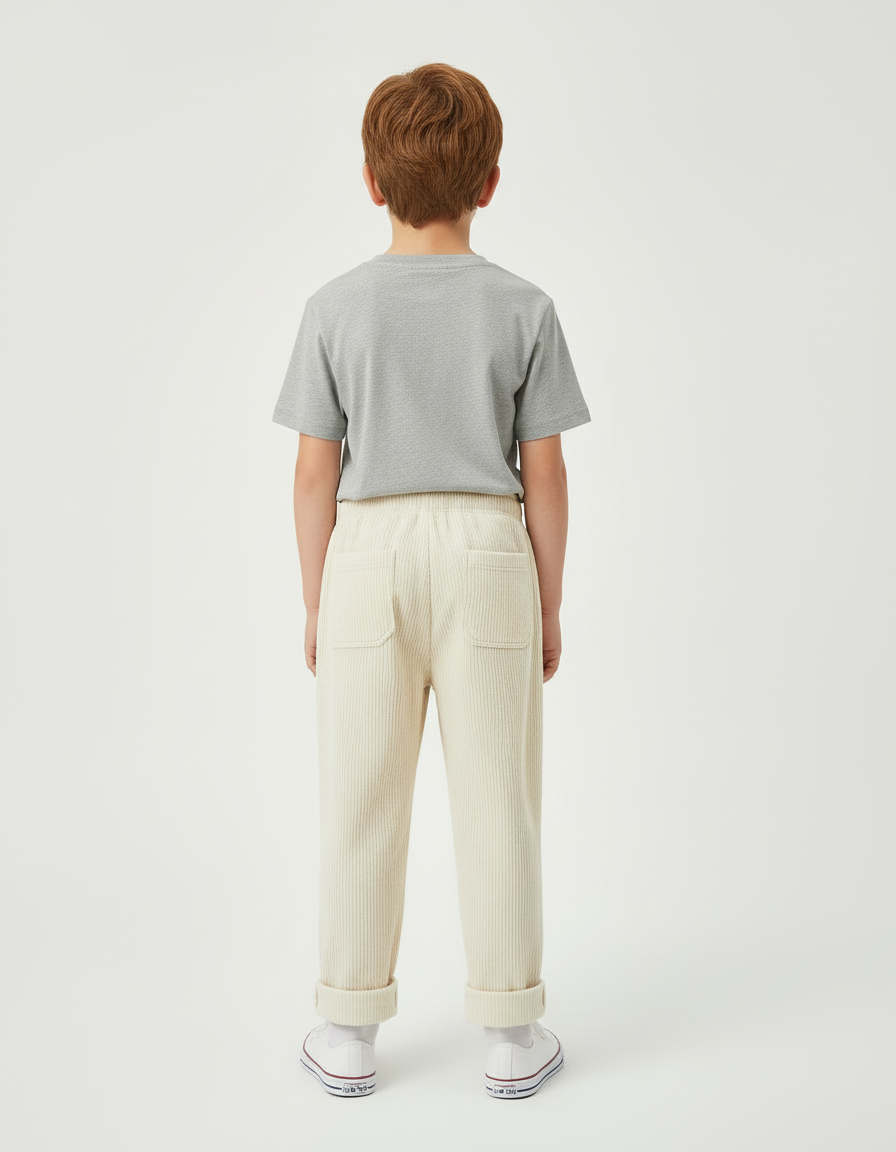Pantalon Blanc A62e - Beige Cordé - vue 2