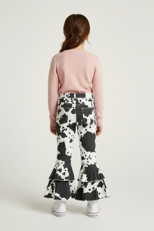 Pantalon Imprimé Noir Et Blanc - Jean - vue 2