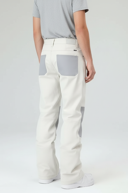 Pantalon Blanc Ski Imperméable Coupe-vent Neige Homme Femme - Polyester - vue 2
