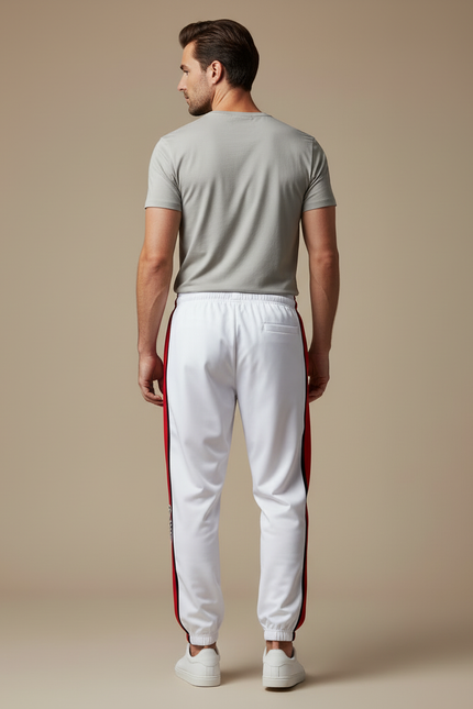 Pantalon Blanc Bande - Polyester - vue 2