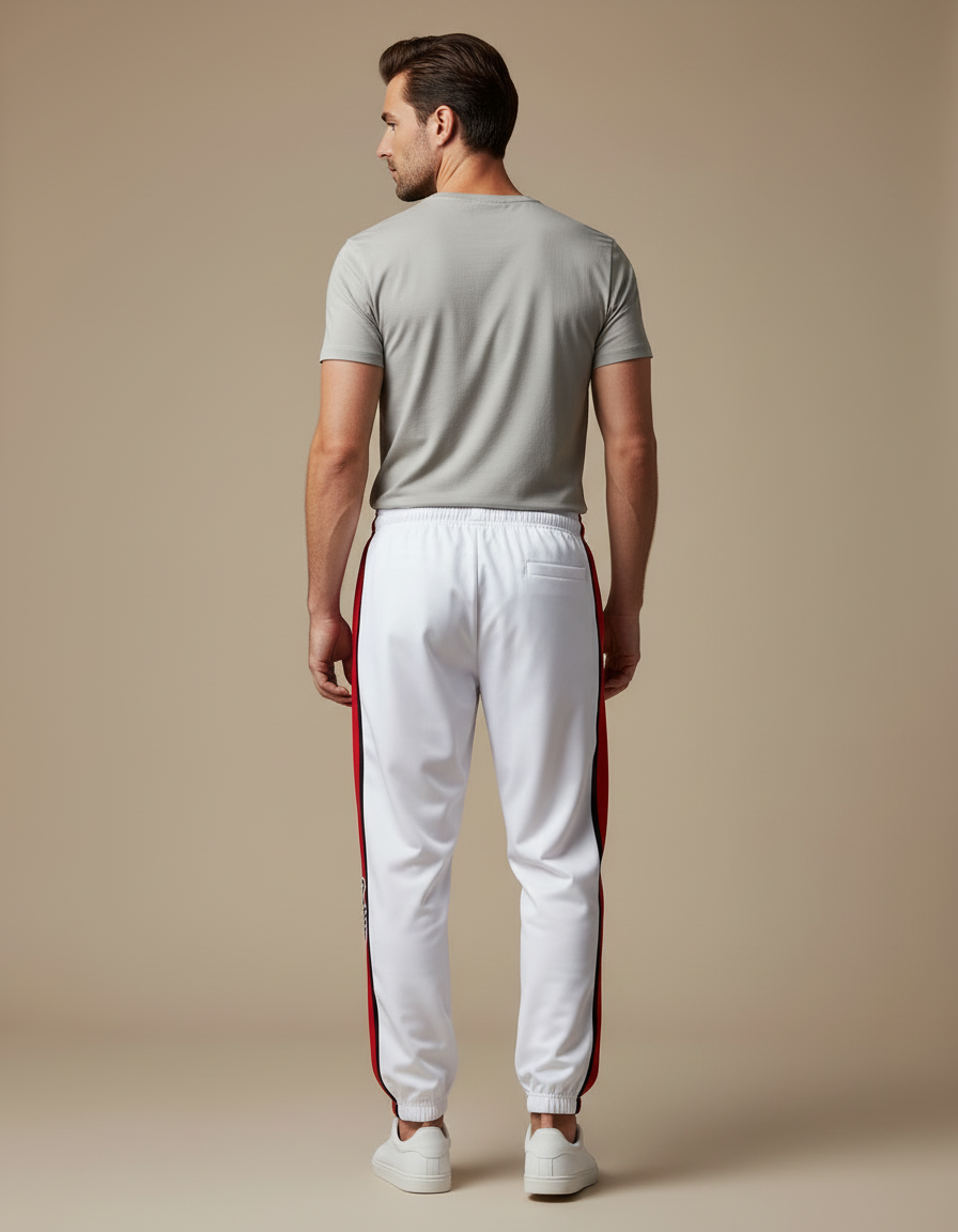 Pantalon Blanc Bande - Polyester - vue 2