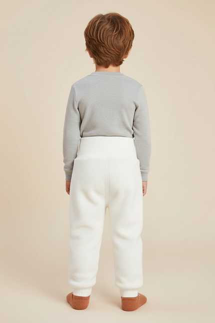 Pantalon Blanc Polaire Taille Haute Enfant Confortable - Molleton - vue 2