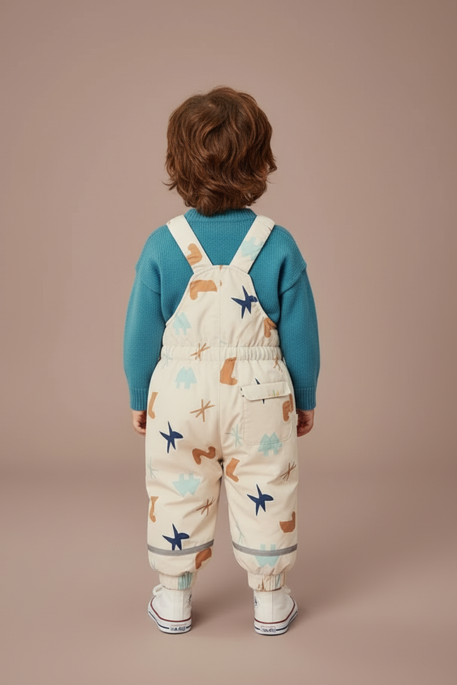 Pantalon Blanc Matelassé Enfant Imprimé Mignon Hiver - Polyester - vue 2
