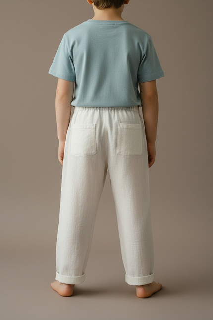 Pantalon Blanc 59e8 - Beige Lin - vue 2