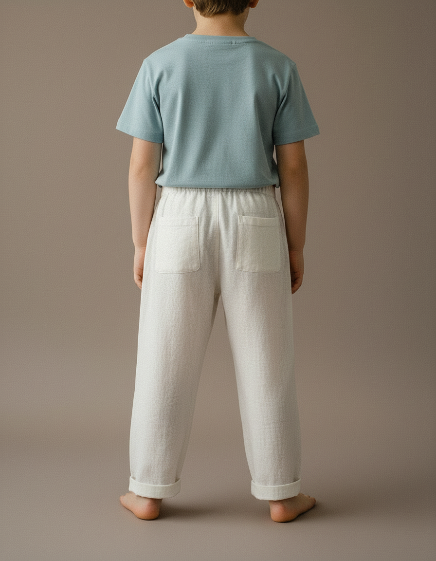 Pantalon Blanc 59e8 - Beige Lin - vue 2