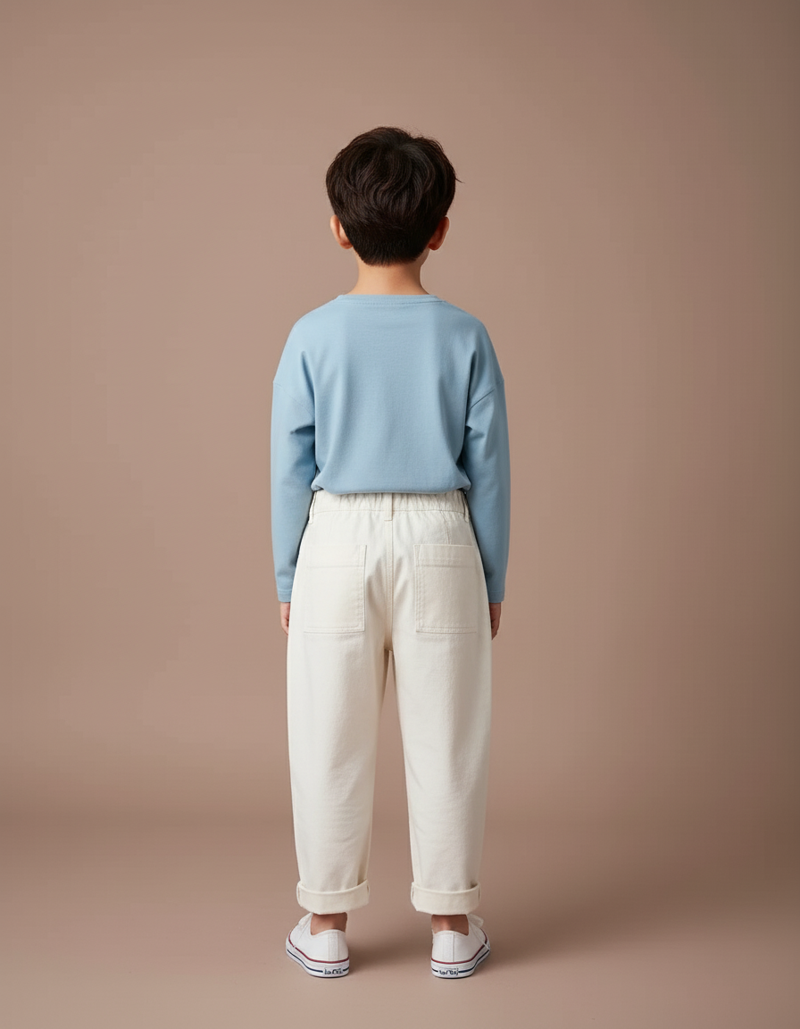 Pantalon Bleu Blanc Rouge - Toile - vue 2