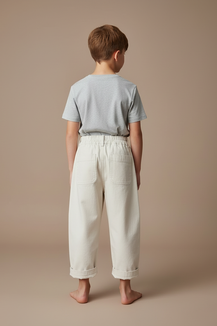Pantalon Blanc Bouffant - Beige Toile - vue 2