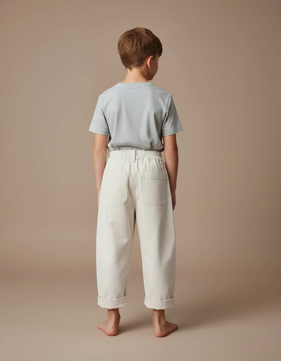 Pantalon Blanc Bouffant - Beige Toile - vue 2