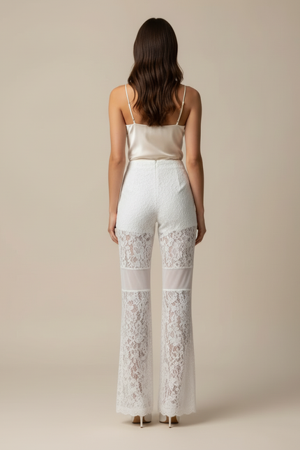 Pantalon Sexy Blanc - Maille - vue 2