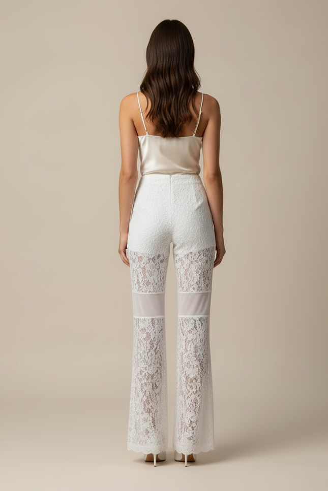 Pantalon Sexy Blanc - Maille - vue 2