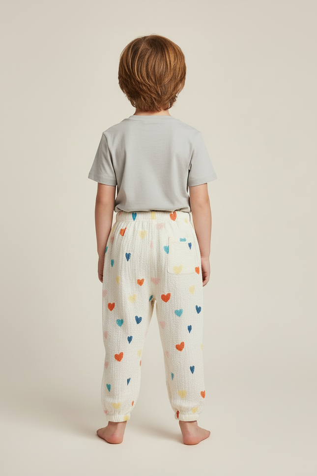 Pantalon Blanc Coton Leger - Multicolore - vue 2