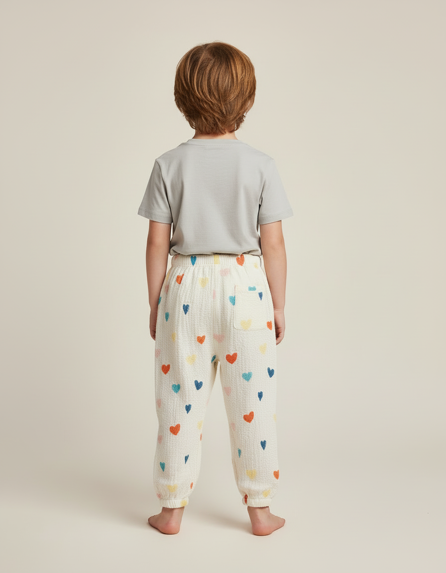Pantalon Blanc Coton Leger - Multicolore - vue 2