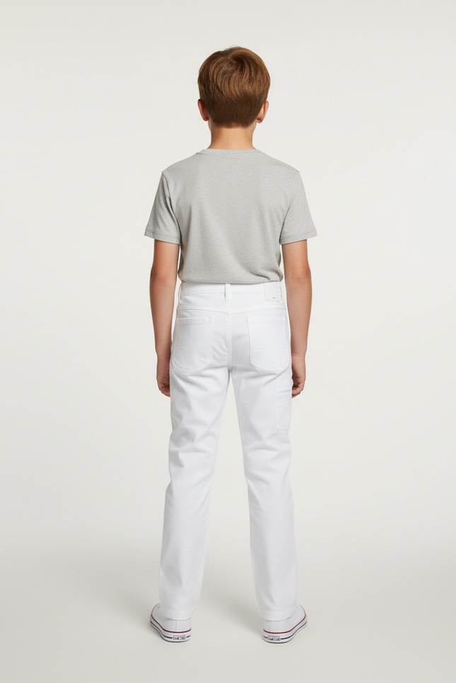 Pantalon Peintre Blanc - Toile - vue 2