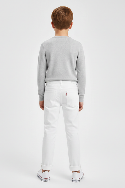 Pantalon Blanc Déchiré Denim Enfant Garçon - Jean - vue 2