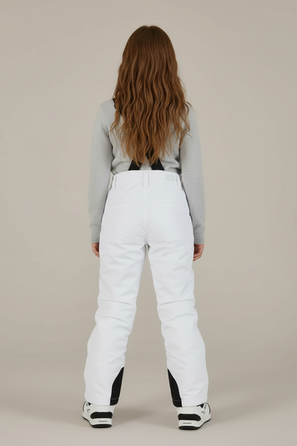 Pantalon Blanc Ski Enfant Bretelles Imperméable Hiver - Polyester - vue 2