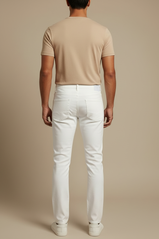 Pantalon Simili Blanc - Jean - vue 2