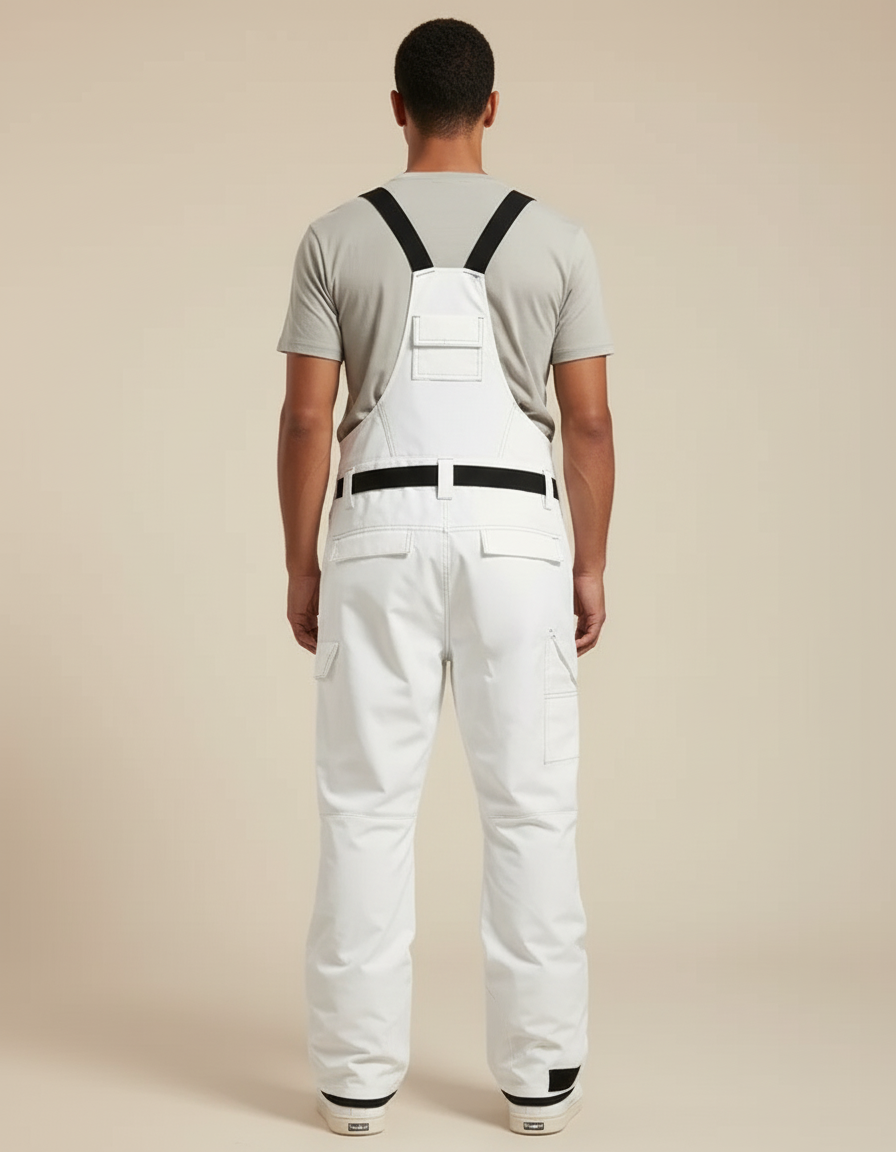 Pantalon Ski Noir Et Blanc - Polyester - vue 2