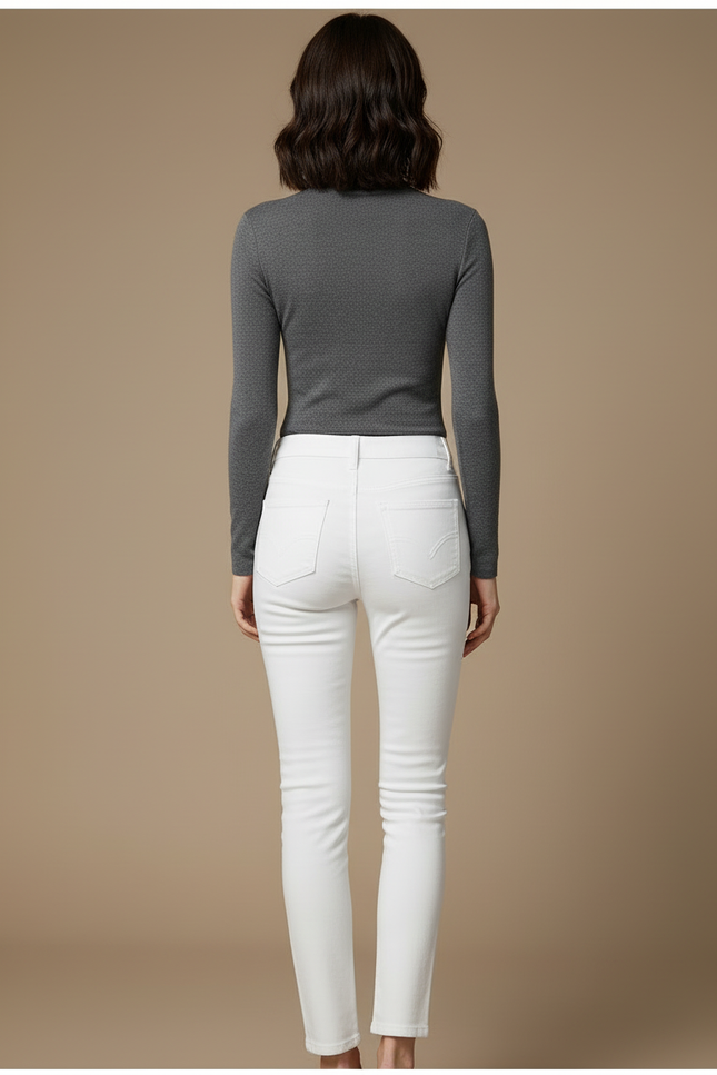 Pantalon Push Up Blanc - Jean - vue 2