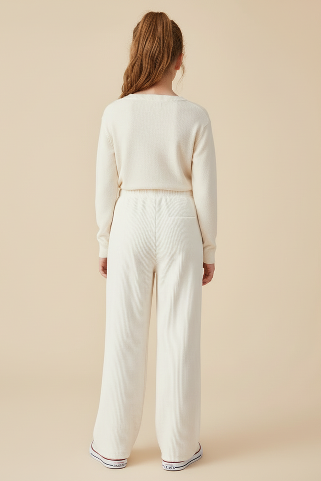 Pantalon Survetement Blanc - Maille - vue 2