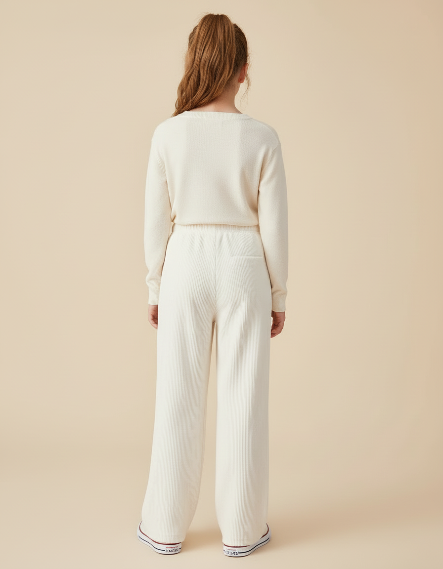 Pantalon Survetement Blanc - Maille - vue 2