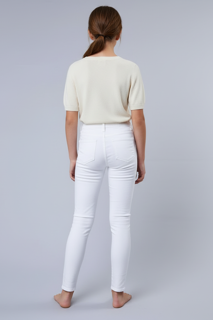 Pantalon Blanc Jean Skinny Déchiré Fille - vue 2