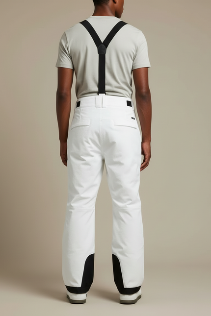 Pantalon Blanc Ski Imperméable Bretelles Homme - Polyester - vue 2