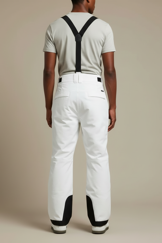 Pantalon Blanc Ski Imperméable Bretelles Homme - Polyester - vue 2