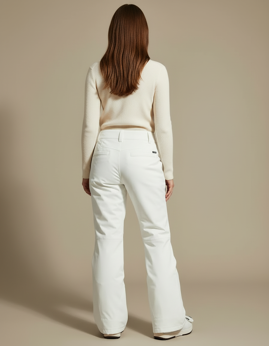 Pantalon Blanc Ski Imperméable Femme Hiver Neige - Polyester - vue 2