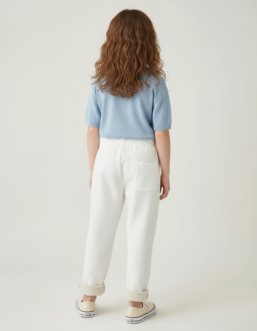 Pantalon Blanc Sport - Molleton - vue 2
