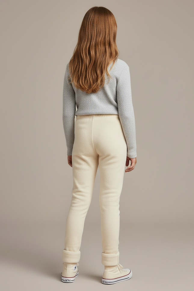 Pantalon Blanc D'hiver - Beige Molleton - vue 2