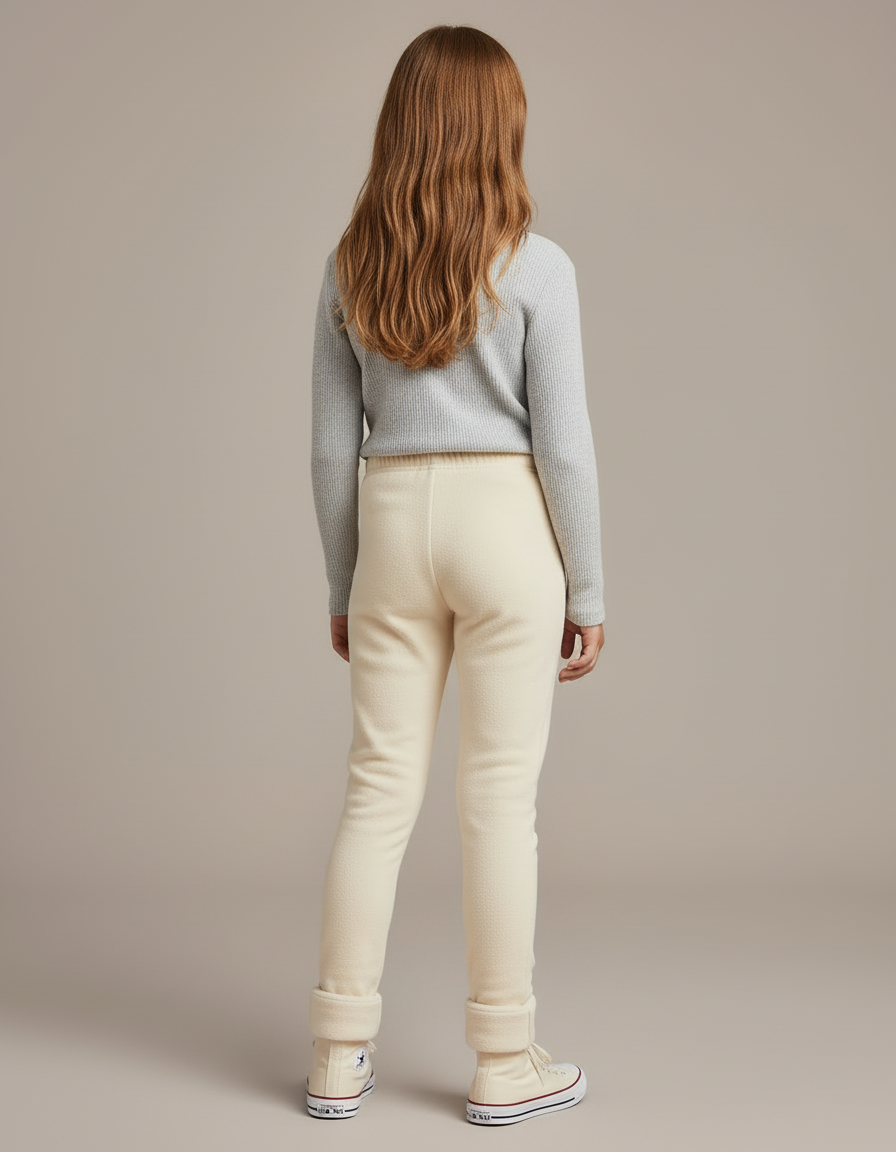 Pantalon Blanc D'hiver - Beige Molleton - vue 2