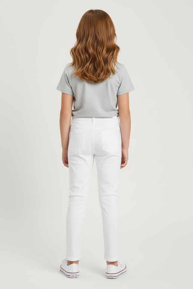 Pantalon Blanc Moulant - Maille - vue 2