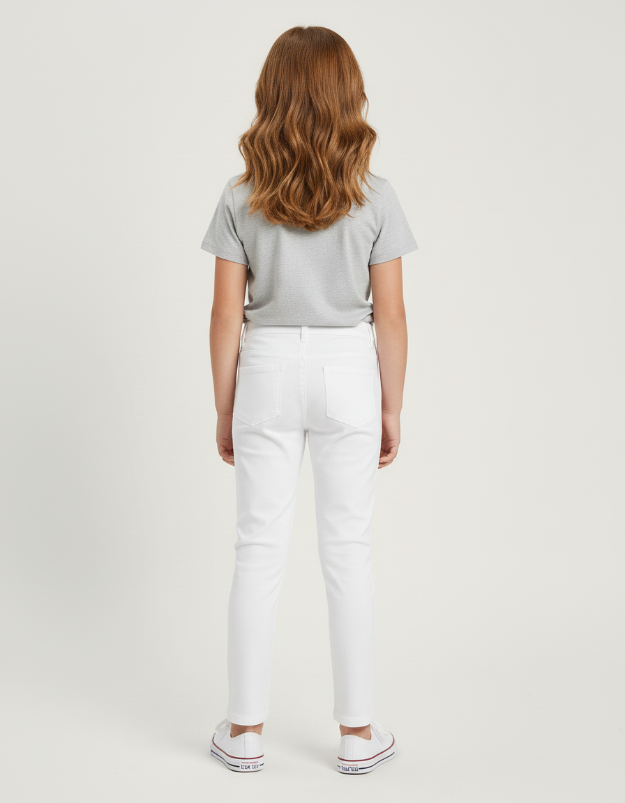 Pantalon Blanc Moulant - Maille - vue 2