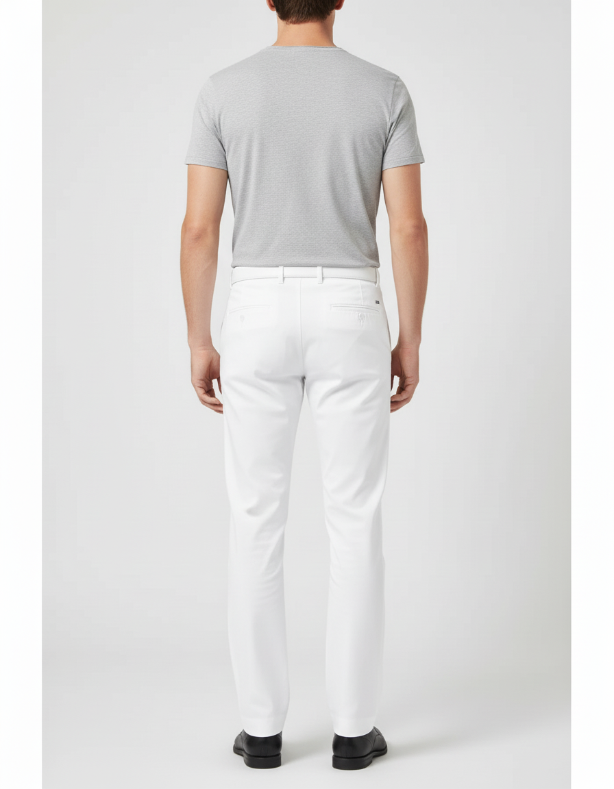 Pantalon Golf Blanc Homme - Polyester - vue 2