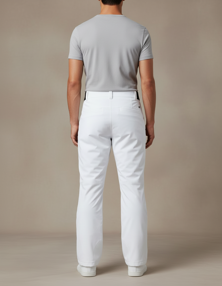 Pantalon Blanc Ski Imperméable Coupe-vent Homme - Polyester - vue 2