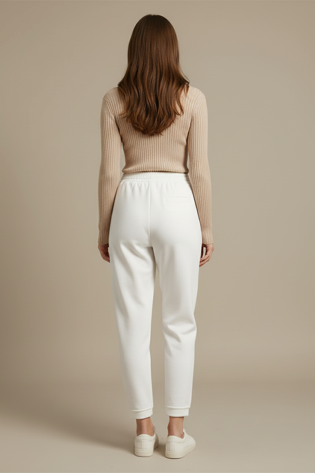Pantalon Blanc Ample Décontracté Chaud Harem - Molleton - vue 2