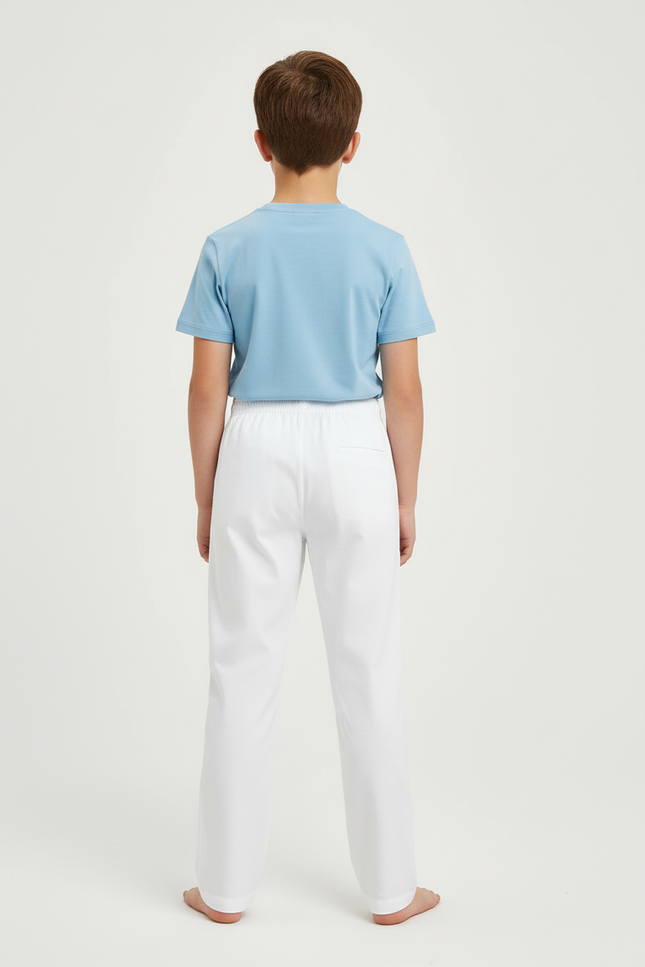 Pantalon Karate Blanc - Toile - vue 2