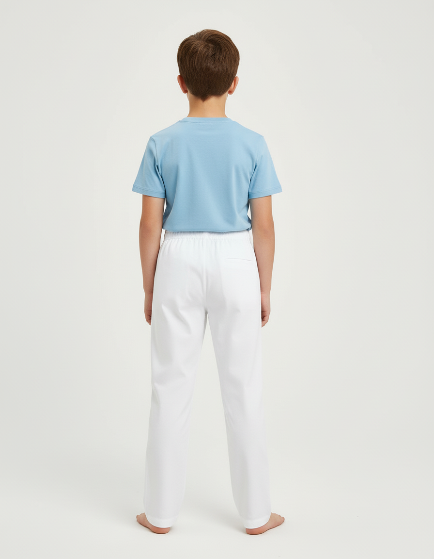 Pantalon Karate Blanc - Toile - vue 2