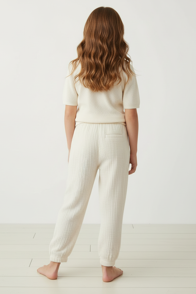 Pantalon Blanc 207e - Beige Cordé - vue 2