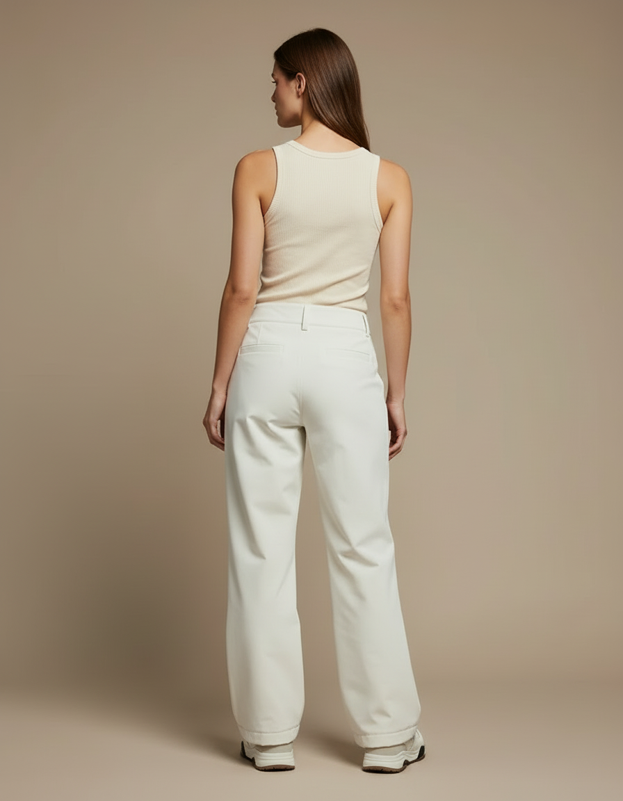 Pantalon Blanc Imperméable Hiver Ski Snowboard Femme - Polyester - vue 2