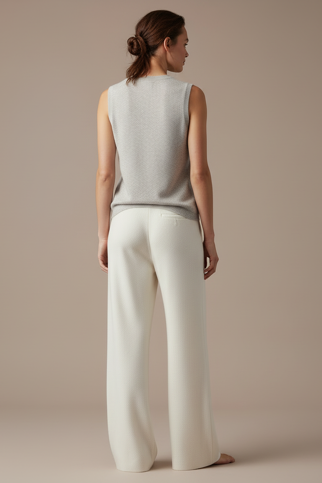 Pantalon Blanc Laine - vue 2