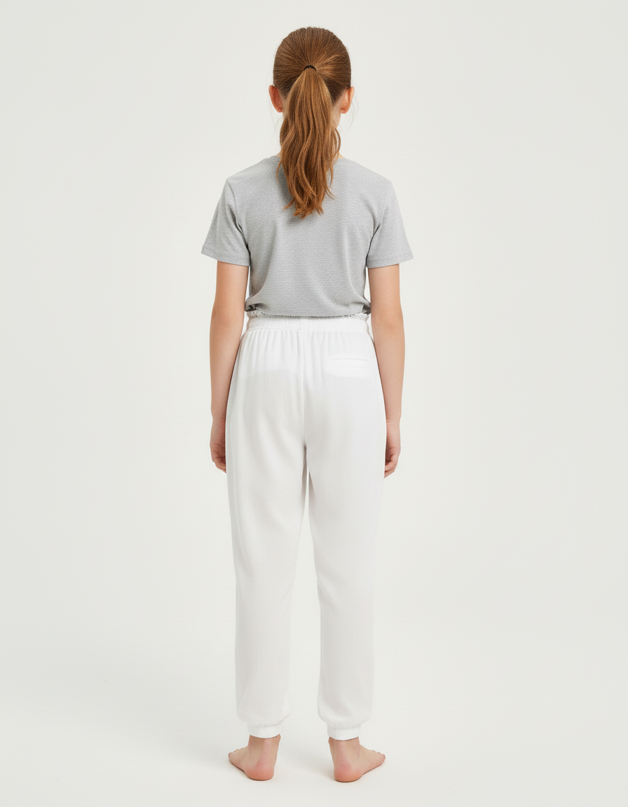 Pantalon Plage Blanc - Viscose - vue 2