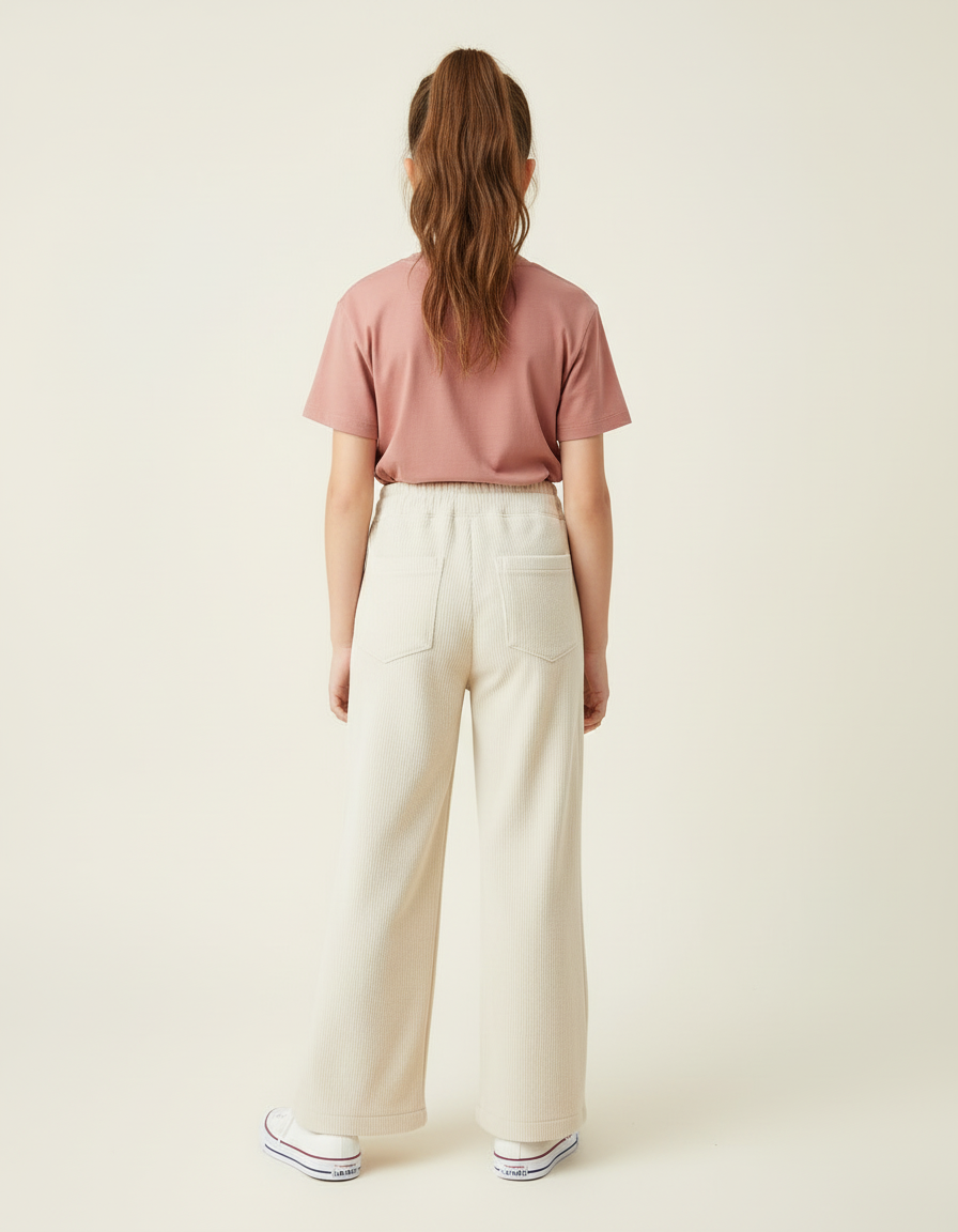 Pantalon Blanc 30b0 - Beige Cordé - vue 2