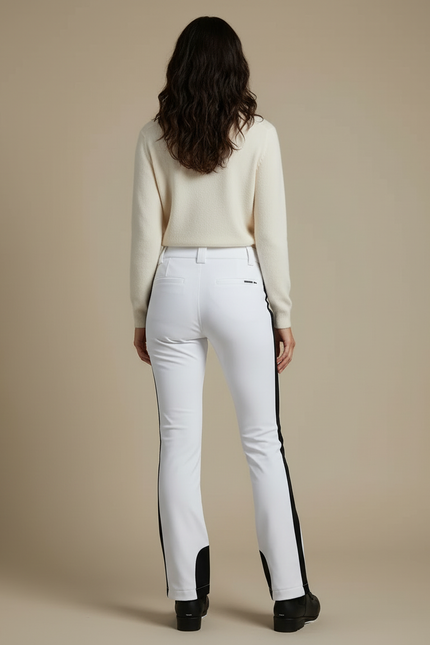 Pantalon Blanc Slim Ski Femme Élastique Chaud - Polyester - vue 2