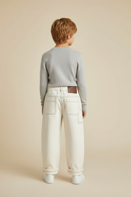 Pantalon Ballon Blanc - Toile - vue 2