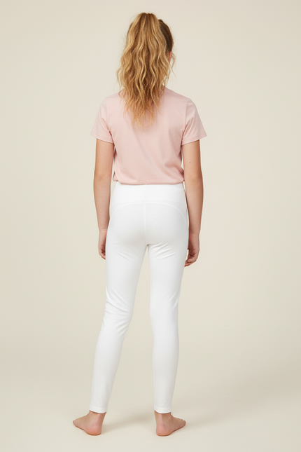 Pantalon Blanc Fille Stretch Confortable Sport Uni - Polyester - vue 2