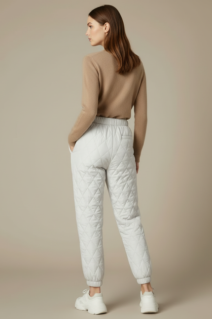 Pantalon Bouffant Blanc - Gris Polyester - vue 2