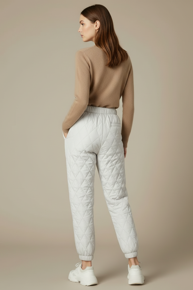 Pantalon Bouffant Blanc - Gris Polyester - vue 2