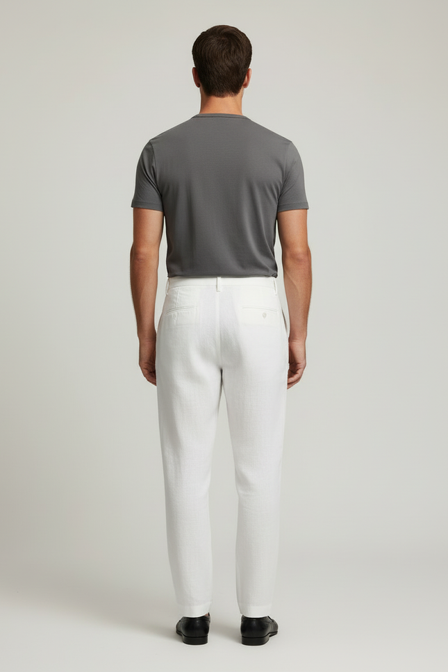 Pantalon De Lin Blanc - vue 2